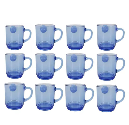 Lot 12 Tasses Duralex Versailles bleu