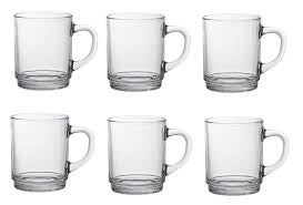 Lote de 6 tasses Duralex Versailles Transparent