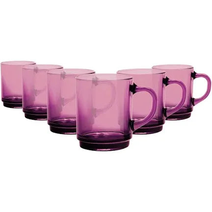 Lot de 6 tasses Versailles prune Duralex