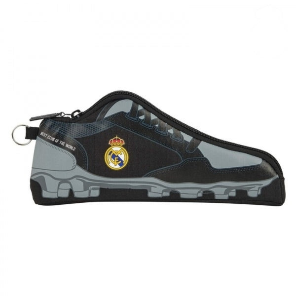 Trousse Real Madrid en forme de chaussure noir et gris