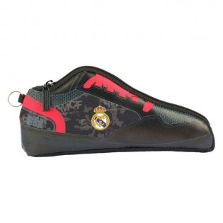 Trousse Real Madrid en forme de chaussure noir et rouge