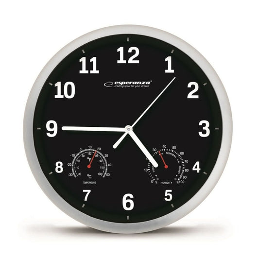 Horloge murale Esperanza noir de 25 cm