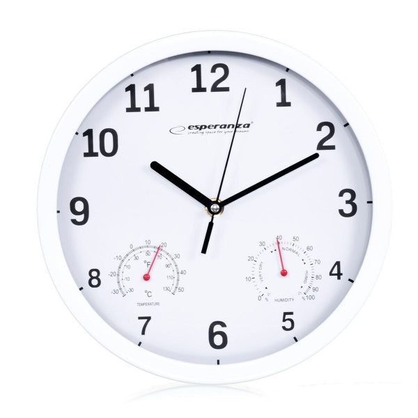 Horloge murale Esperanza blanche de 25 cm