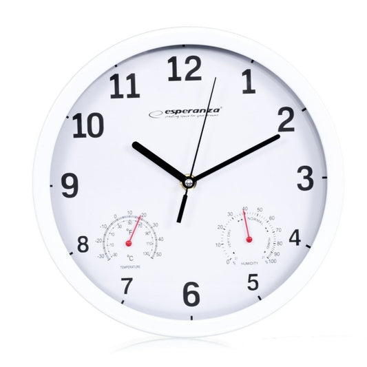 Horloge murale Esperanza blanche de 25 cm