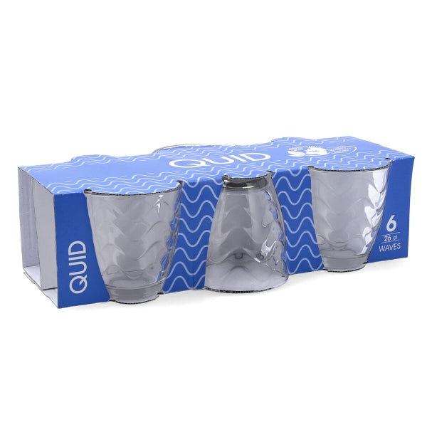 Lot de 6 verres "waves"