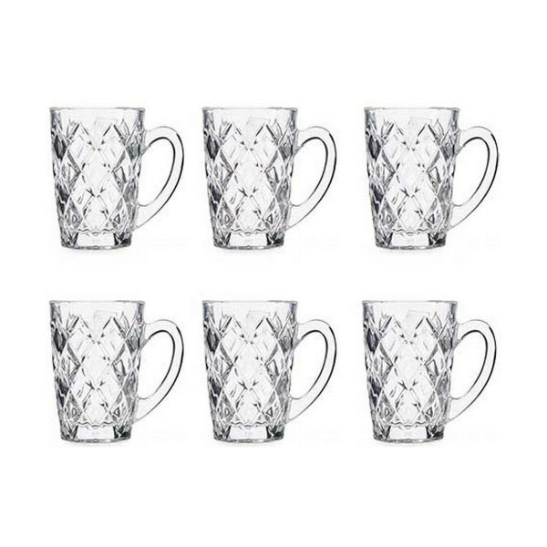 Ensemble de 6 tasses à café "Diamant" en verre