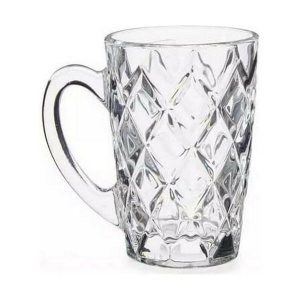 Ensemble de 6 tasses à café "Diamant" en verre